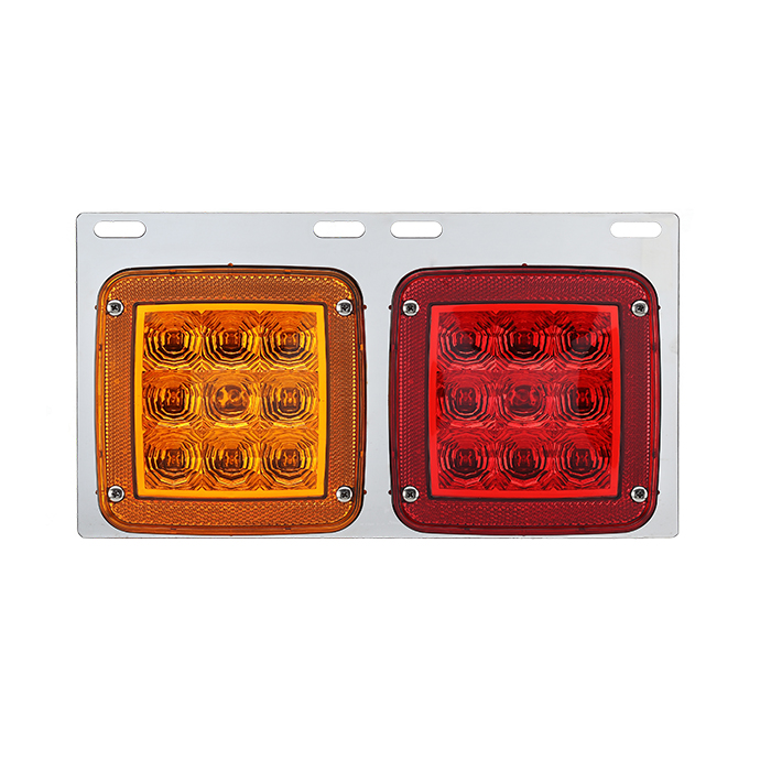 卡車貨車尾燈 警示燈 剎車燈 黃／紅燈殼 平面型-GP-7101