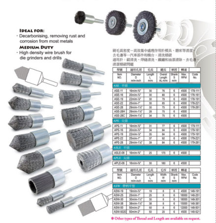 INDUSTRIAL GUIDE AUTO  RANGE BRUSHES 