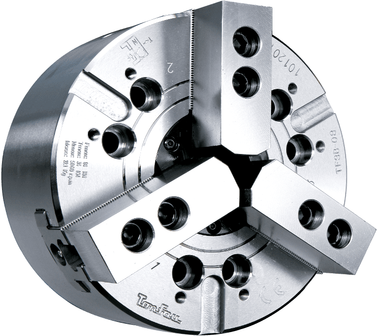3-jaw wedge type through-hole power chuck (without adaptor)-TF3B
