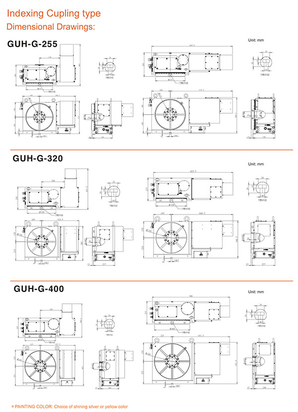 Rotary Type Tailstock Hydraulic Brake Series-GUH-G-255