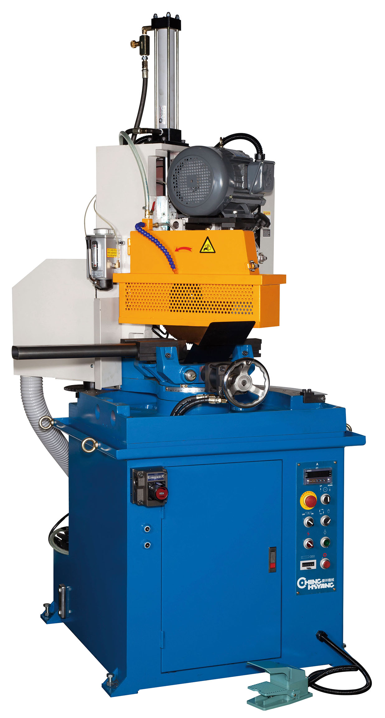Hydraulic Semi Automatic Type Angular Circular Sawing Machine-CH-400-2AIR