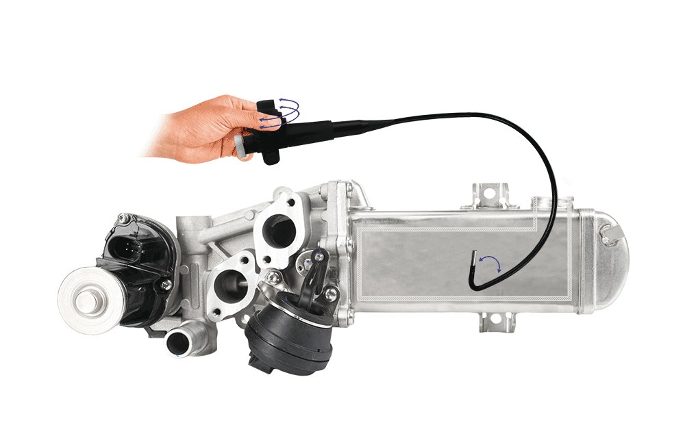 4 路鉸接式 5.5 毫米攝像頭柔性探頭 3.3FT／1M 用於內窺鏡、管道鏡、視頻內窺鏡-FA6100C