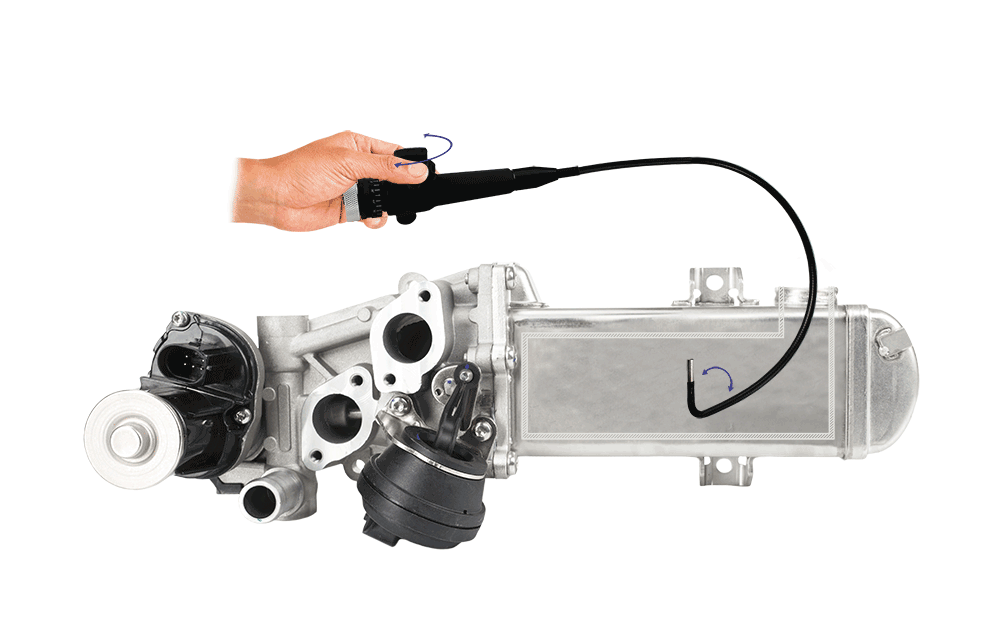 2 路鉸接式 3.9 毫米攝像頭柔性探頭 3.3FT／1M 用於內窺鏡、管道鏡、視頻內窺鏡-A39100C