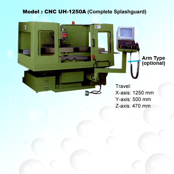 CNC床型強力萬能銑床-CNC UH-1250A