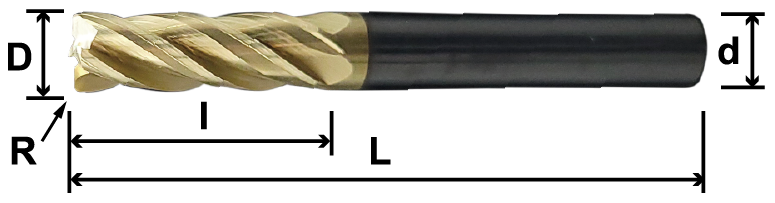 CER (Highly Efficient Operation, Corner Radius),4 Flutes-CER