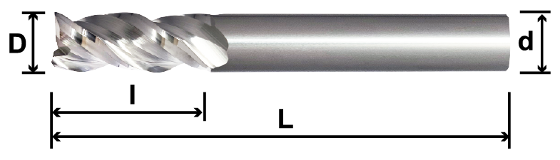 AEW (Aluminum End Mills-Wave Helix Blades Type), 3 Flutes)