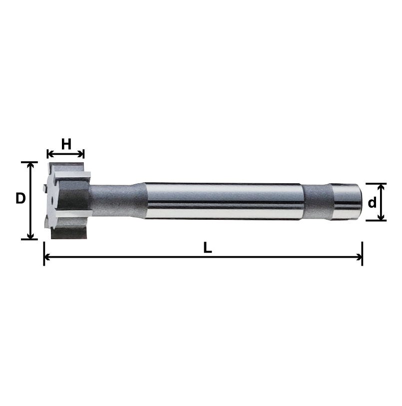 焊刃鎢鋼T型槽銑刀(直刃)-CBTE