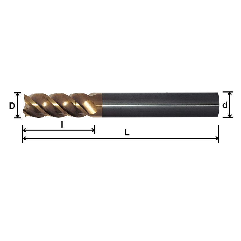 MHH (Roughing End Mills), 4 Flutes