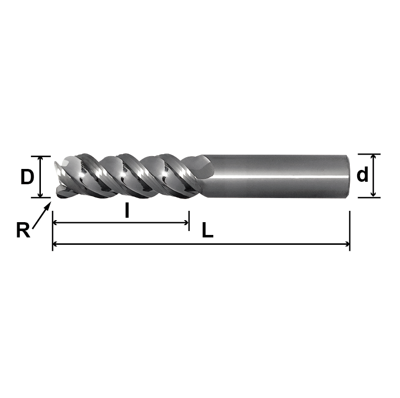 AR (Corner Radius, For Aluminum Alloy),3 Flutes AR (Corner Radius, For Aluminum Alloy),3 Flutes