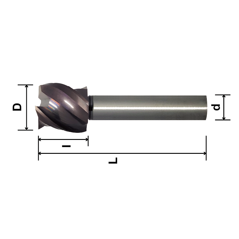TMTPE (For Compound Lathe End Mill-Small handle mill), 3 Flutes TMTPE (For Compound Lathe End Mill-Small handle mill), 3 Flutes