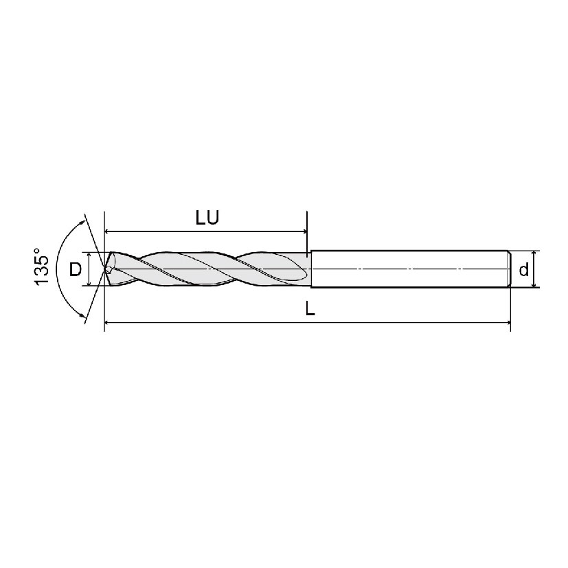 High Performance Tungsten Carbide Drill Bit-3D.5D.7D (SDWC R Series) High Performance Tungsten Carbide Drill Bit-3D.5D.7D (SDWC R Series)