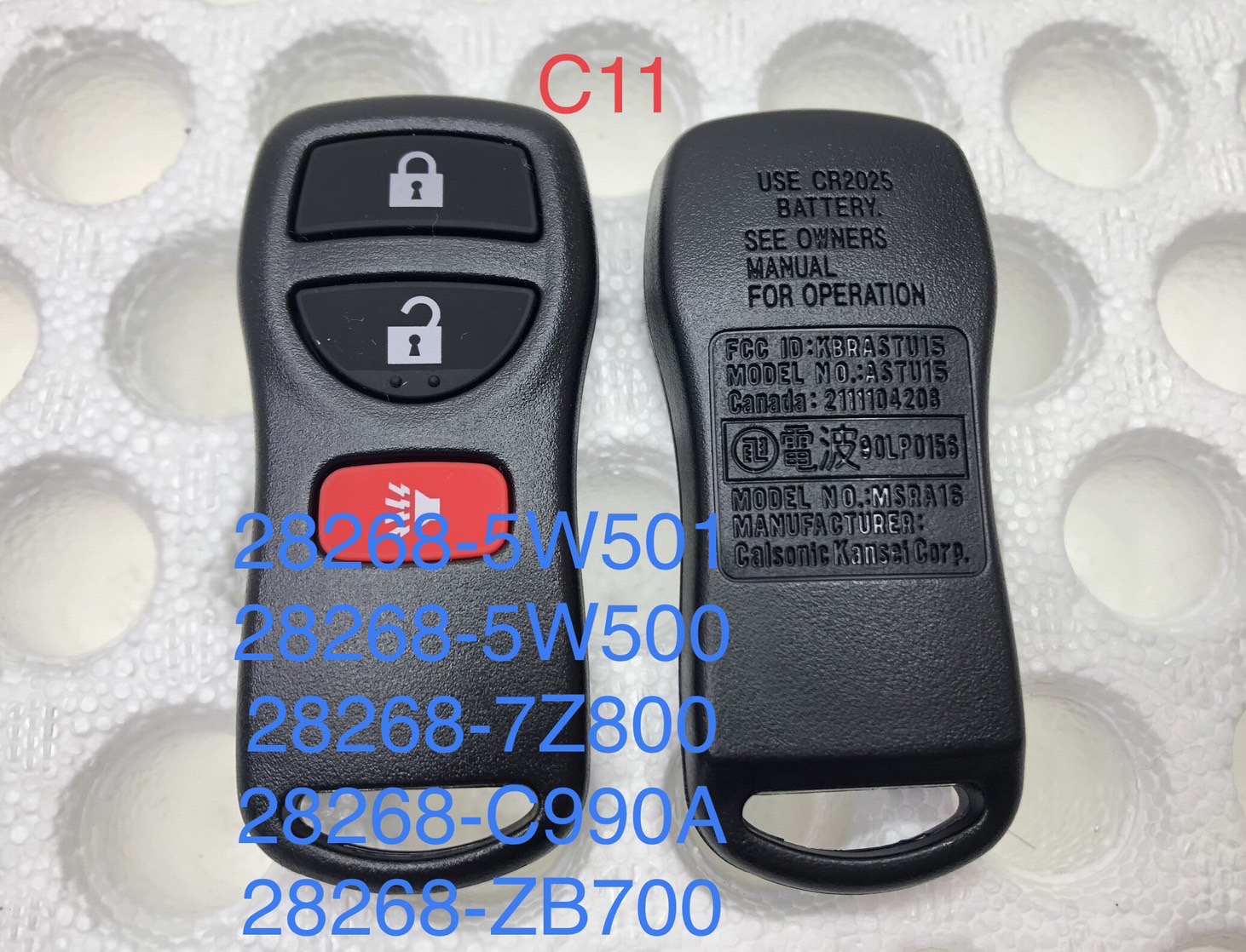 REMOTE CAR KEY FOR NISSAN-OE:28268-5W500、28268-C990A-28268-5W500、28268-C990A