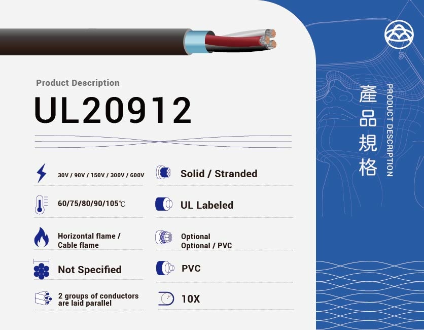 PVC insulated cable – UL20912 PVC insulated cable – UL20912