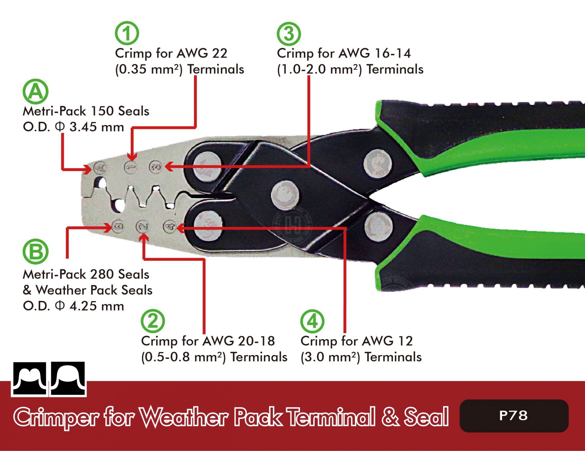 196PCE Weather Pack Connector W／Tool Kit ／ Item-P78196KE