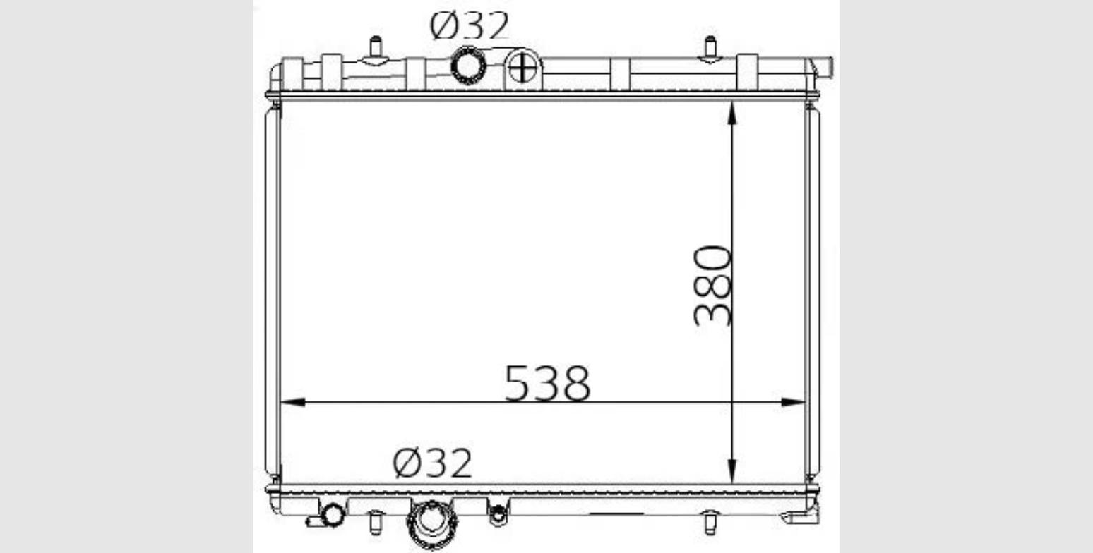 Car Radiator PGO-2802-A1-2R Car Radiator PGO-2802-A1-2R