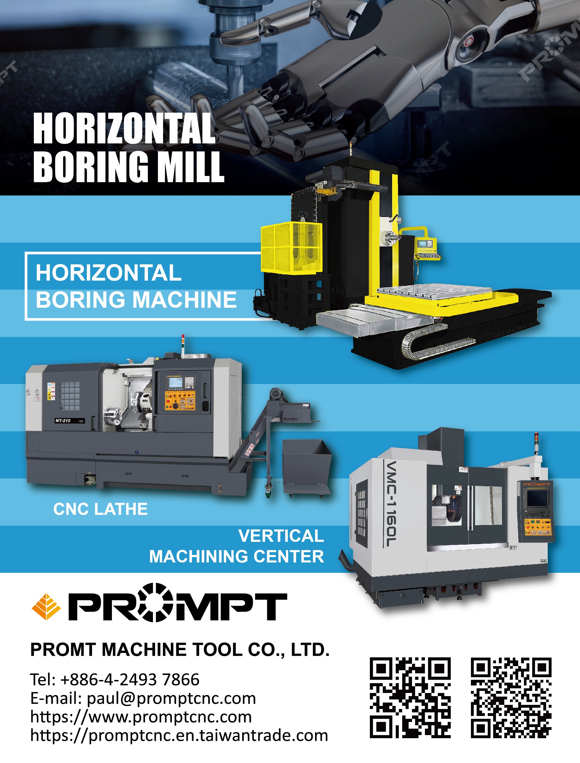PROMPT MACHINE TOOL CO.,LTD. PROMPT MACHINE TOOL CO.,LTD.