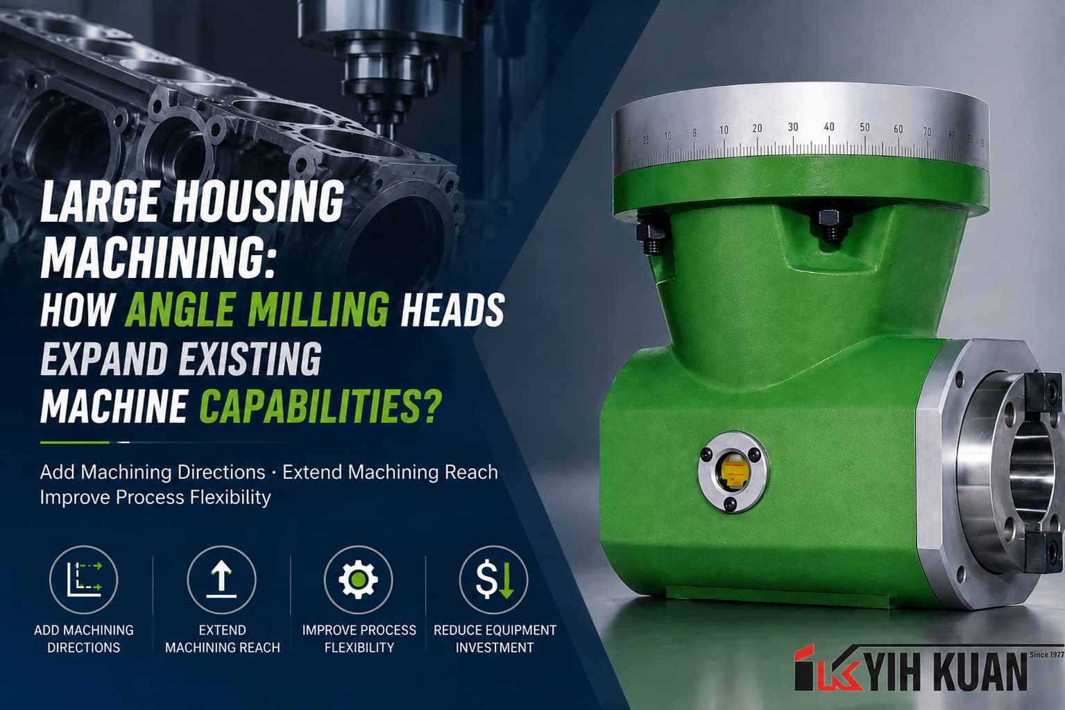 Large Housing Machining: How Can Angle Milling Heads Expand Existing Machine Capabilities? Large Housing Machining: How Can Angle Milling Heads Expand Existing Machine Capabilities?