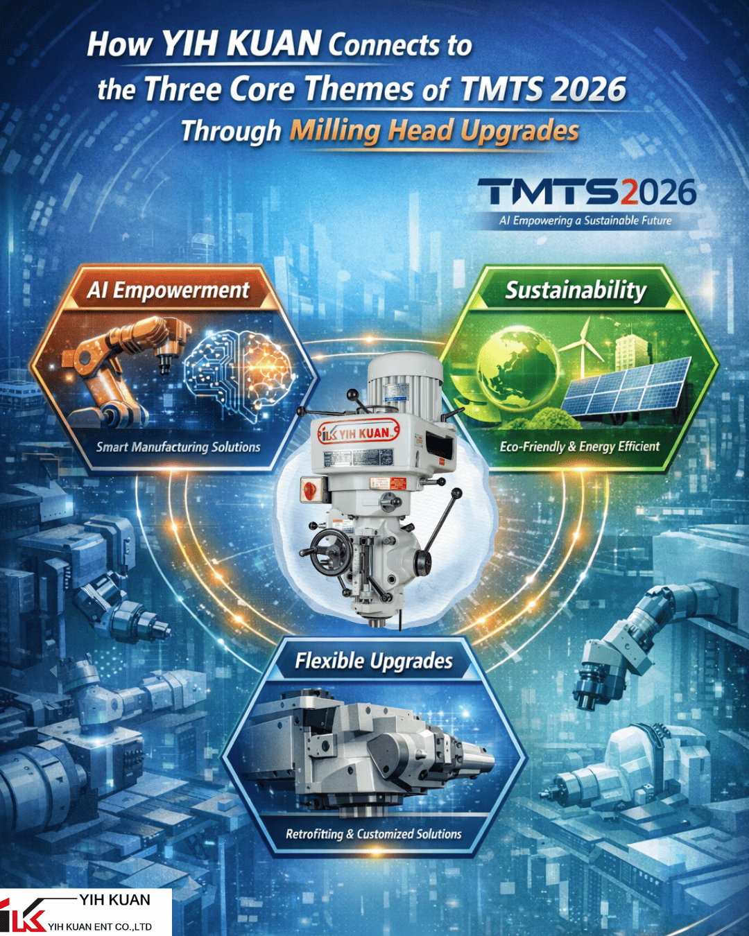How YIH KUAN Connects to the Three Core Themes of TMTS 2026 Through Milling Head Upgrades How YIH KUAN Connects to the Three Core Themes of TMTS 2026 Through Milling Head Upgrades